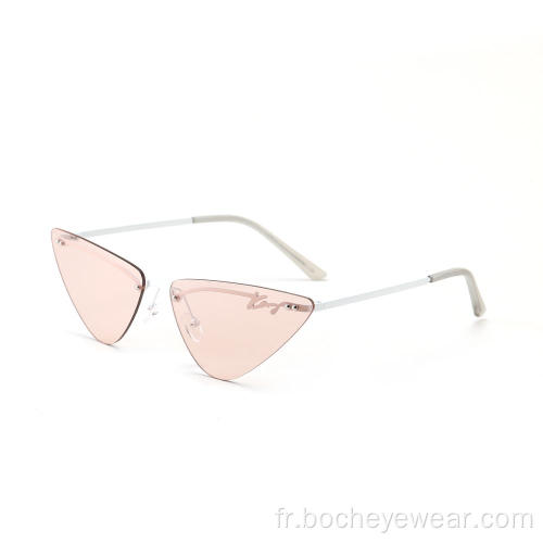 7044 Logo personnalisé clair uv400 lunettes de soleil à la mode pour femmes